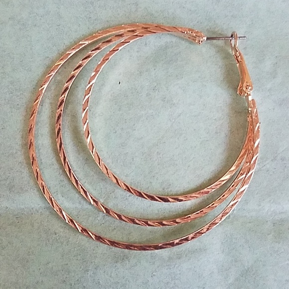 Jewelry New Triple Hoop Earrings On Snap Bar Closure Poshmark